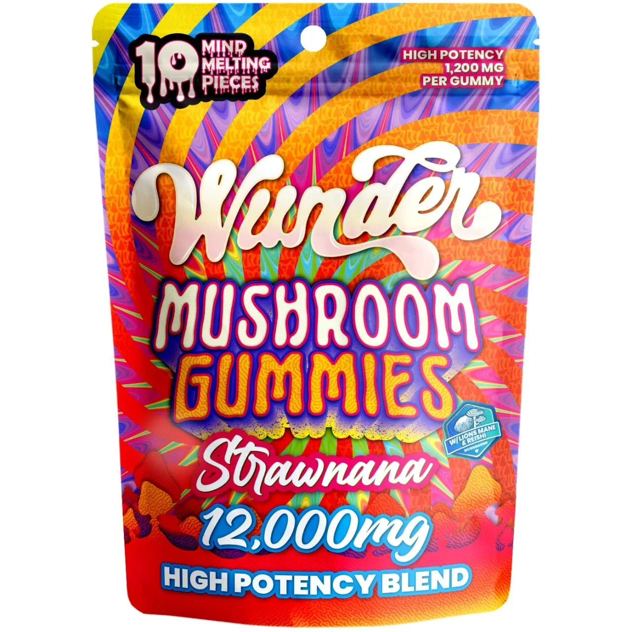 Wunder High Potency Mushroom Gummies | 12000MG